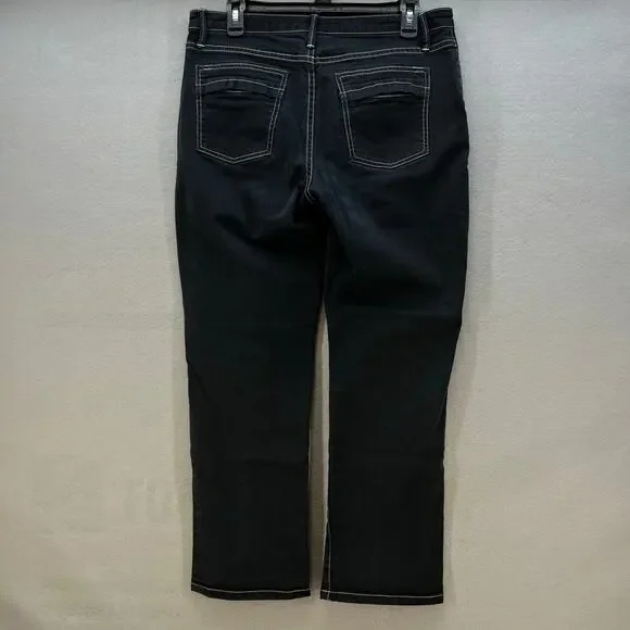 Sundance Jeans Women's Size 12 Dark Blue Straight Leg Vintage Preppy Normcore - Picture 2 of 12